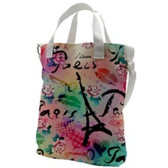 From Paris Abstract Art Pattern Canvas Messenger Bag by uniart180623