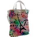 From Paris Abstract Art Pattern Canvas Messenger Bag View2