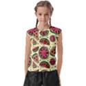 Watermelon Pattern Slices Fruit Kids  Raglan Cap Sleeve Tee View1