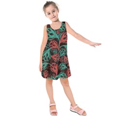Flower Patterns Ornament Pattern Kids  Sleeveless Dress by uniart180623