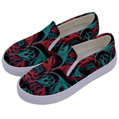 Flower Patterns Ornament Pattern Kids  Canvas Slip Ons by uniart180623