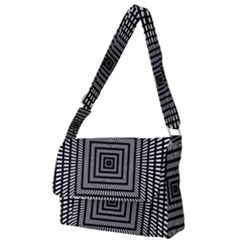 Focus Squares Optical Illusion Full Print Messenger Bag (s) by uniart180623
