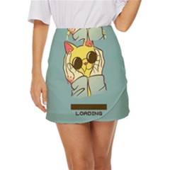 Loading Cat Cute Cuddly Animal Sweet Plush Mini Front Wrap Skirt by uniart180623