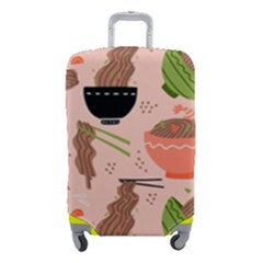 Doodle Yakisoba Seamless Pattern Background Cartoon Japanese Street Food Luggage Cover (small) by Grandong