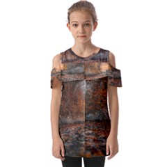 Breathe In Nature Background Fold Over Open Sleeve Top by artworkshop