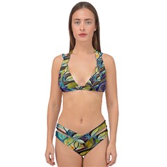 Tree Magical Colorful Abstract Metaphysical Double Strap Halter Bikini Set by Simbadda