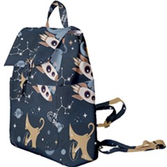 Space Theme Art Pattern Design Wallpaper Buckle Everyday Backpack by Simbadda
