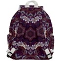Rosette Kaleidoscope Mosaic Abstract Background Top Flap Backpack View3