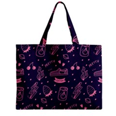 Various Cute Girly Stuff Seamless Pattern Zipper Mini Tote Bag by Simbadda