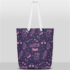 Various Cute Girly Stuff Seamless Pattern Full Print Rope Handle Tote (small) by Simbadda