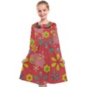 Flowers Pattern Kids  Midi Sailor Dress View1
