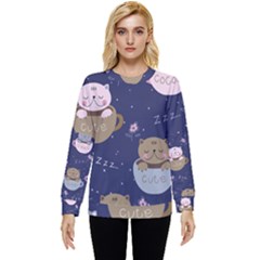 Cute Kittens Sleep Sweetly Mugs Hidden Pocket Sweatshirt by Simbadda