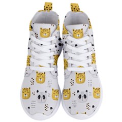 Seamless Pattern Cute Animals Women s Lightweight High Top Sneakers by Simbadda
