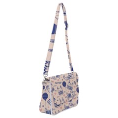 Cute Cats Doodle Seamless Pattern With Funny Characters Shoulder Bag With Back Zipper by Simbadda