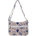 Cute Cats Doodle Seamless Pattern With Funny Characters Zip Up Shoulder Bag View3