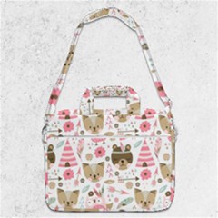 Pink Animals Pattern Macbook Pro 13  Shoulder Laptop Bag  by Simbadda