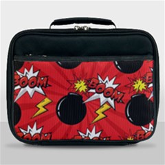 Pop Art Comic Pattern Bomb Boom Explosion Background Lunch Bag by Simbadda