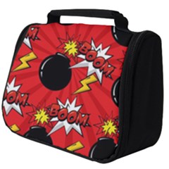 Pop Art Comic Pattern Bomb Boom Explosion Background Full Print Travel Pouch (big) by Simbadda