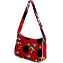 Pop Art Comic Pattern Bomb Boom Explosion Background Zip Up Shoulder Bag View2