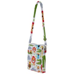 Seamless Pattern Vector With Animals Cartoon Multi Function Travel Bag by Simbadda