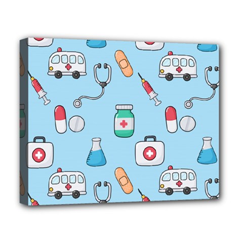 Medical Seamless Pattern Deluxe Canvas 20  X 16  (stretched) by Simbadda