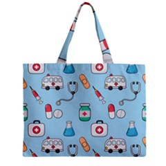 Medical Seamless Pattern Zipper Mini Tote Bag by Simbadda