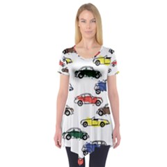 Cars Pattern Short Sleeve Tunic  by Simbadda