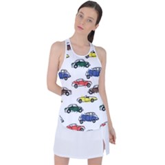 Cars Pattern Racer Back Mesh Tank Top by Simbadda