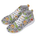 Seamless Pattern With Wildlife Cartoon Men s Lightweight High Top Sneakers View2