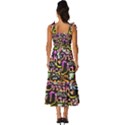 Graffiti Word Seamless Pattern Tie-Strap Tiered Midi Chiffon Dress View4