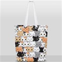 Cute-cat-kitten-cartoon-doodle-seamless-pattern Full Print Rope Handle Tote (Small) View2