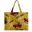 Childish-seamless-pattern-with-dino-driver Zipper Mini Tote Bag View2