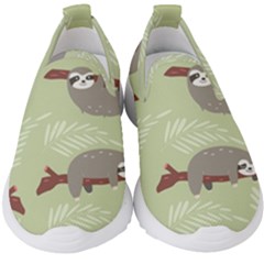 Sloths-pattern-design Kids  Slip On Sneakers by Simbadda