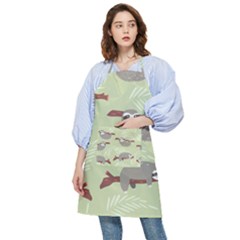 Sloths-pattern-design Pocket Apron by Simbadda