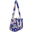 Hand-drawn-cute-sloth-pattern-background Rope Handles Shoulder Strap Bag View2