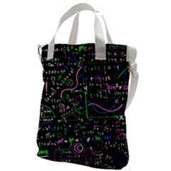 Math-linear-mathematics-education-circle-background Canvas Messenger Bag by Simbadda