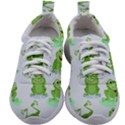 Cute-green-frogs-seamless-pattern Kids Athletic Shoes View1