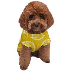 Lemon-fruits-slice-seamless-pattern Dog T-shirt by Simbadda