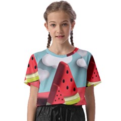 Strawberries Fruit Kids  Basic Tee by Grandong
