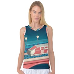 Bridge Transportation Train Toys Women s Basketball Tank Top by Grandong