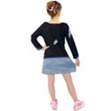 Amazing Stunning Astronaut Amazed Kids  Long Sleeve Velvet Dress View2