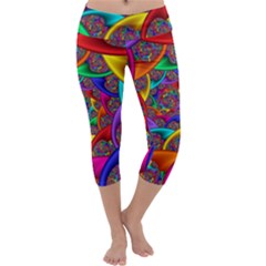 Color Spiral Capri Yoga Leggings by Proyonanggan
