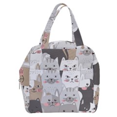Cute Cats Seamless Pattern Boxy Hand Bag by Bangk1t