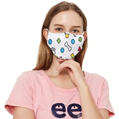 Dog Paw Seamless Pattern Footprint Bone Fitted Cloth Face Mask (adult) by Bangk1t