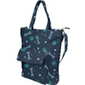 Bons Foot Prints Pattern Background Shoulder Tote Bag View1