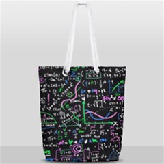 Math Linear Mathematics Education Circle Background Full Print Rope Handle Tote (small) by Bangk1t