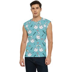 Elegant Swan Pattern Design Men s Raglan Cap Sleeve Tee by Bangk1t