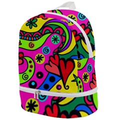 Seamless Doodle Zip Bottom Backpack by Bangk1t