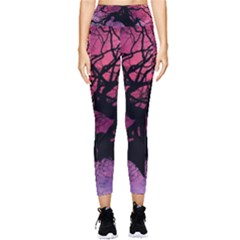 Trees Silhouette Sky Clouds Sunset Pocket Leggings  by Bangk1t