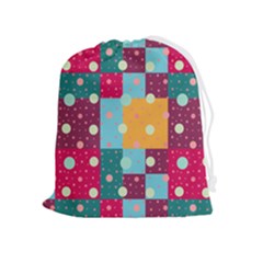 Background Pattern Texture Design Dots Wallpaper Drawstring Pouch (xl) by pakminggu